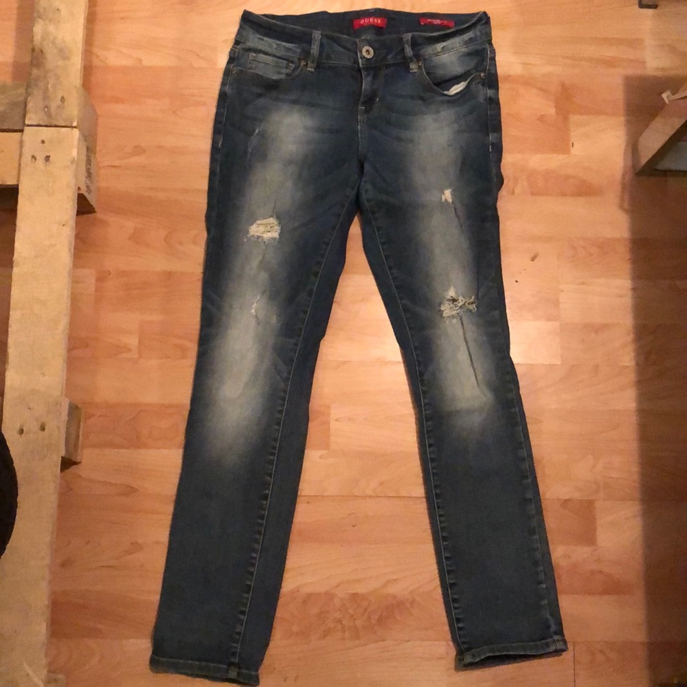 Guess medium rise skinny jeans